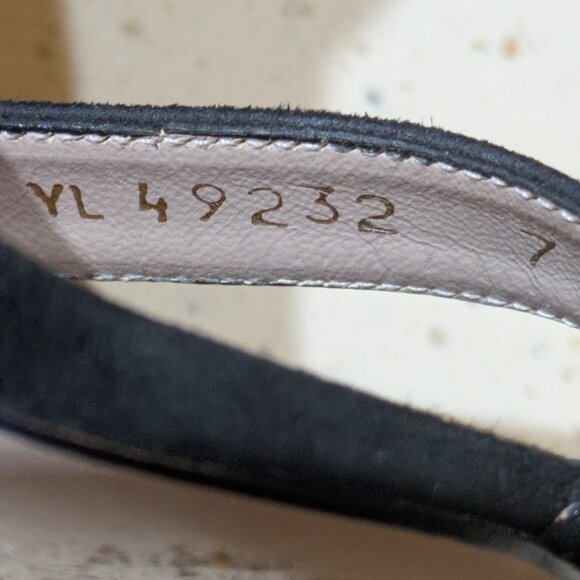 Stuart Weitzman Squarenudist Black Suede Heel Sandal With Ankle Strap Size 7 - Picture 13 of 14